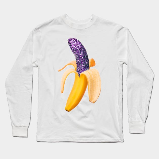 Glitter banana Long Sleeve T-Shirt by byb